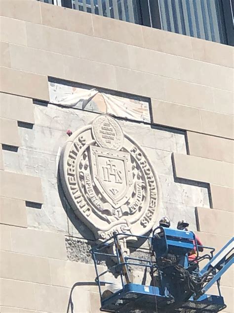 Custom Seal On New Father Mcshane Building At Fordham University