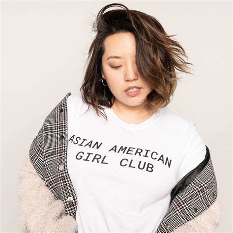 asian american girl club white logo tee unisex asian american girl club