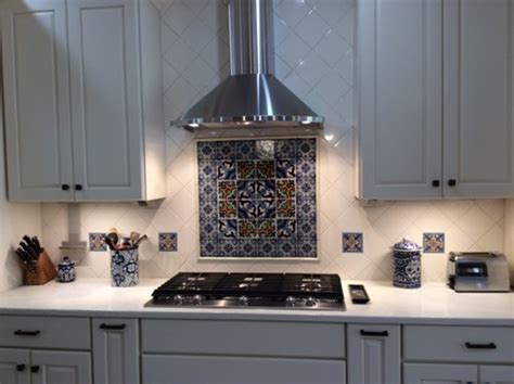 You can easily adapt this faux tile approach for any stylish tile appearance you want to. I love the Mexican tile in our new white kitchen!