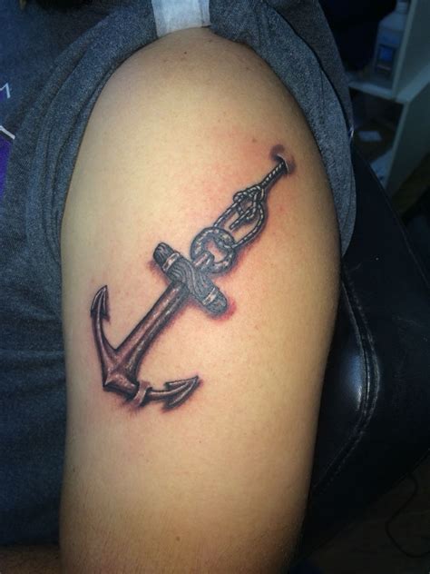 Realistic Anchor Tattoo Done By Ricky Garza In Victoria Tx Got Ink