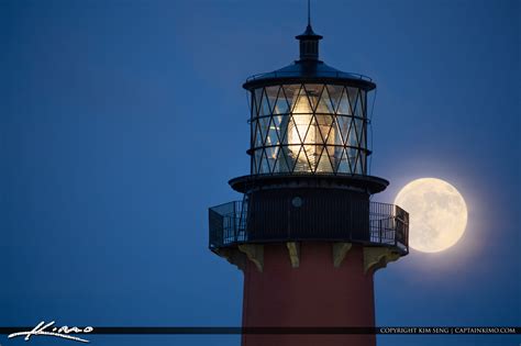 Jupiter Lighthouse Moonrise Hdr Photography By Captain Kimo
