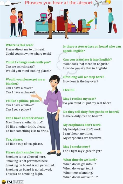 Common Phrases You Hear At The Airport Eslbuzz Learning English