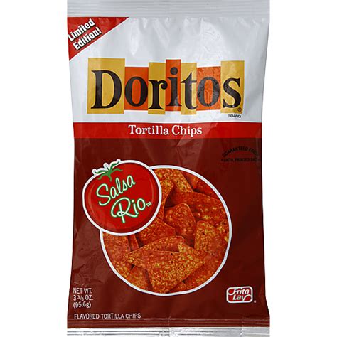 Doritos Salsa Rio Tortilla Chips 3375 Oz Bag Snacks Chips And Dips