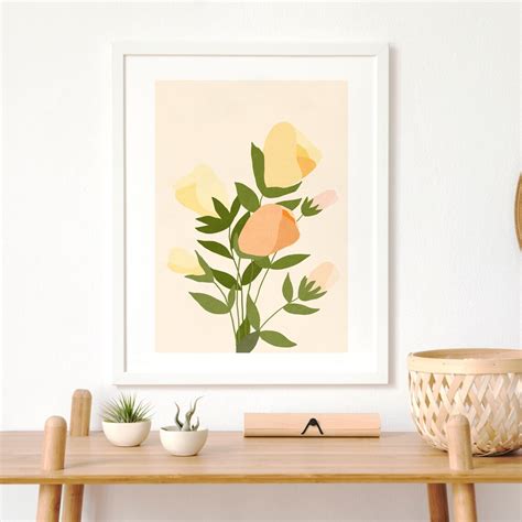 Floral Wall Art Print Flower Bouquet Print Printable Wall Etsy Canada