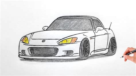 How To Draw A Honda S2000 1999 Drawing A 3d Car Coloring Honda S2k