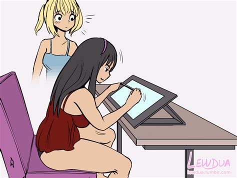 Rule 34 Alison Lewdua Animated Clothing Dickgirl Erection Fellatio