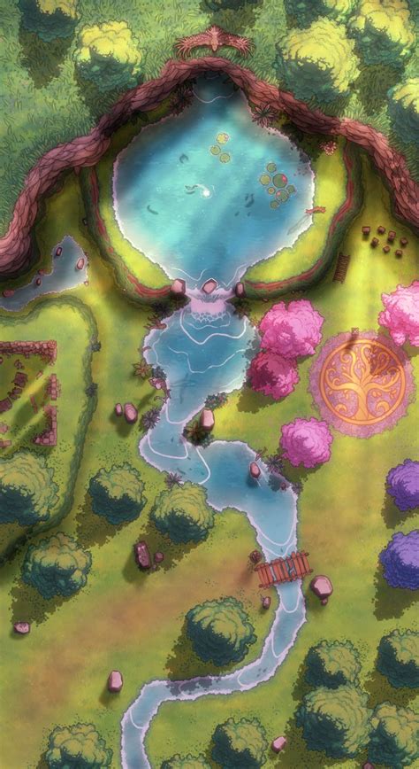 Elven Forest Fae Battlemap Fantasy World Map Fantasy City Map Dnd My