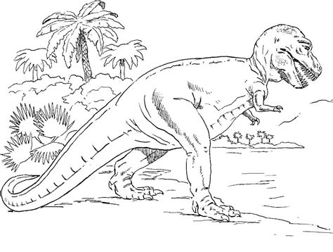 Coloriage TRex à imprimer sur Wonderday.com