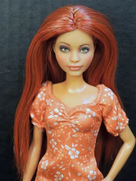 Barbie Doll Ooak Custom Fashionista Nude Repaint Reroot Stella Free Shipping Picclick