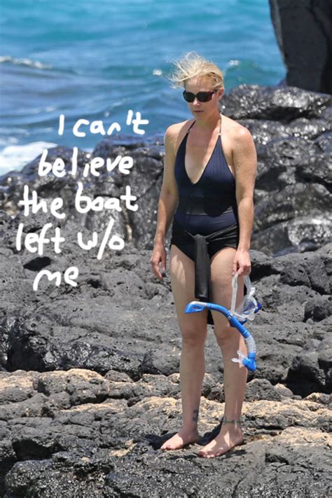 Christina Applegate Rocks Plunging Swimsuit On Vacay