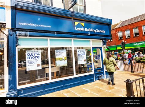 Leeds Building Society Shop Front Facade Sign Ripon Yorkshire Uk