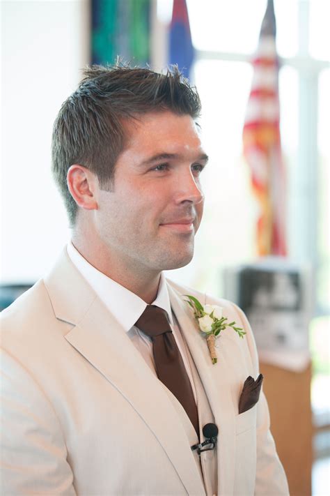 Tan And Brown Grooms Suit Northern Michigan Wedding Groom Wear Groom