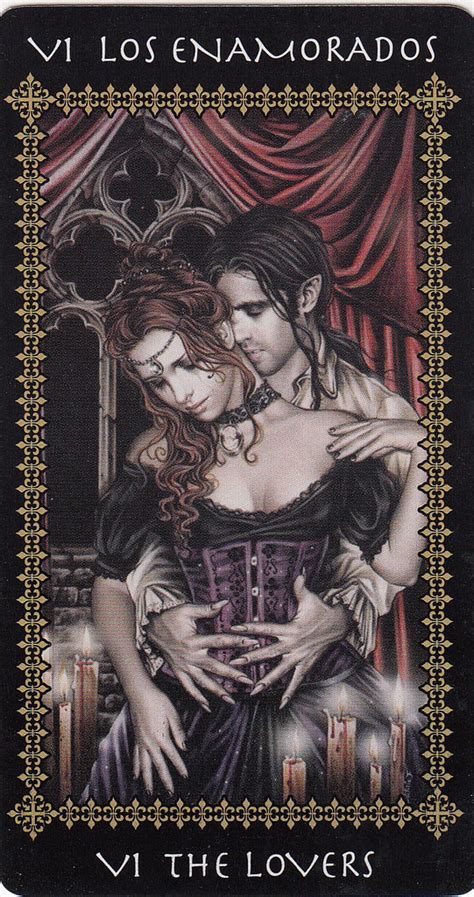 The lovers tarot card shows the union of two opposing forces, as well as the short pleasure of a moment before it is corrupted. The Lovers (Victoria Frances Tarot card) | Victoria Francés … | Flickr
