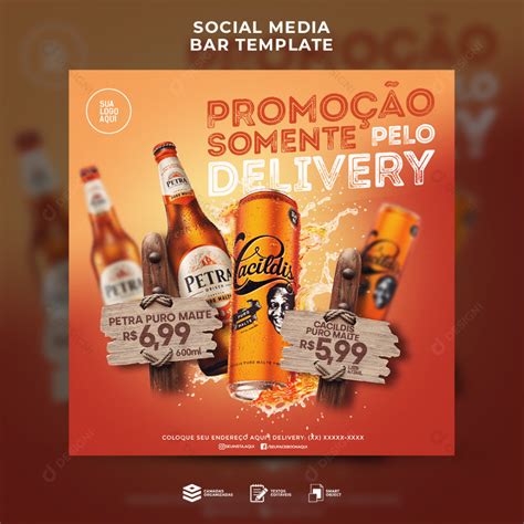 Promo O Somente Pelo Delivery Distribuidora Bebidas Social Media Psd Edit Vel Download
