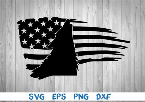 American Flag And Wolf Graphic By Svgbrooklyn · Creative Fabrica