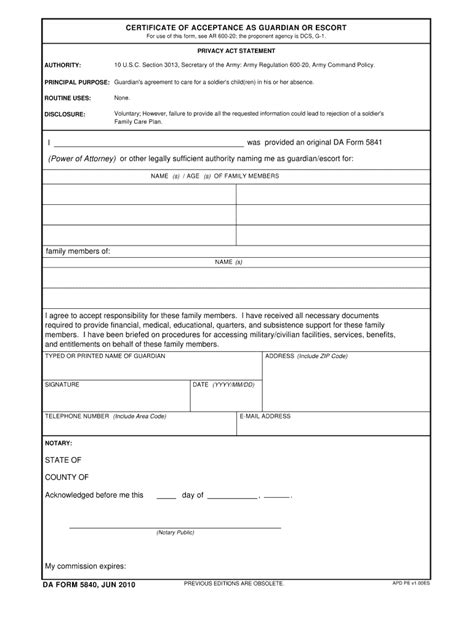 2010 Form Da 5840 Fill Online Printable Fillable Blank Pdffiller