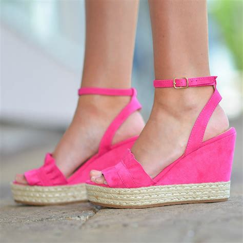 Hot Pink Summer Wedge From Cousin Couture Summer Wedges Pink Summer