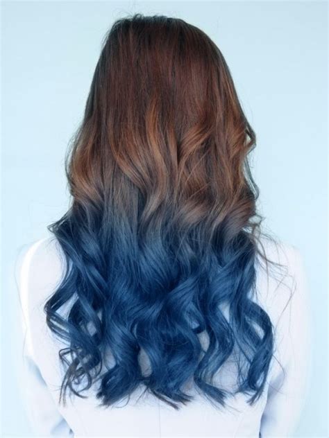 Heat resistance silk hair length: 30 Blue Ombre Hair Color Ideas For Bold Trendsetters