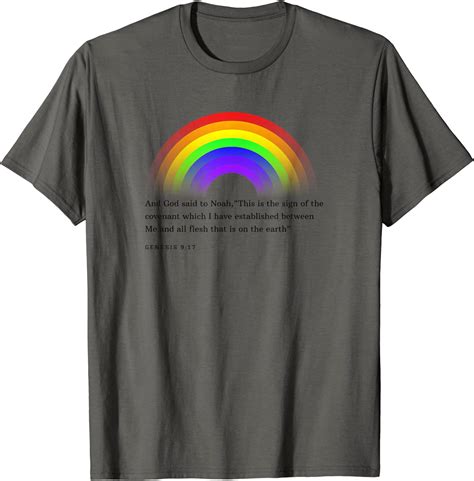 Amazon Com Christian Rainbow Scripture T Shirt Clothing