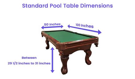 Pool Table Dimensions Size Guide Designing Idea