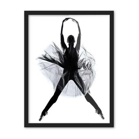 Modern Minimalist Black White Ballet Dancer Photo A Art Print Poster Wall Picture Canvas