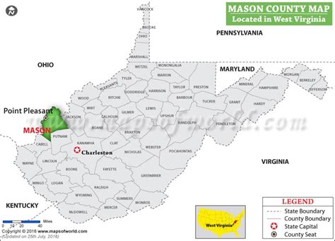 Mason County Map West Virginia