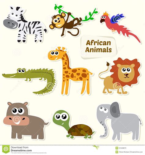 cartoon african animals - Google Search | African animals, Cartoon animals, Jungle animals