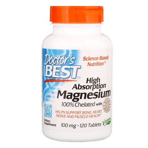 Doctors Best High Absorption Magnesium 100 Chelated With Albion