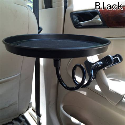 Onever Universal Car Food Drink Cup Tray Round Table Rotating Car Mount Tray Tablet Clamp Holder