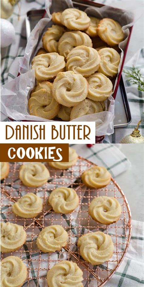 These tender, buttery cookies are lightly glazed with rum icing. DANISH BUTTER COOKIES | Danish butter cookies, Butter ...