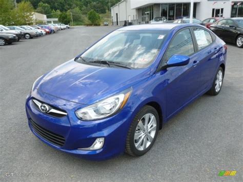 The information below was known to be true at the time the vehicle was manufactured. Marathon Blue 2013 Hyundai Accent GLS 4 Door Exterior ...