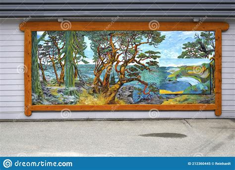 Mural Chemainus Vancouver Island By The Bay Editorial Image Image