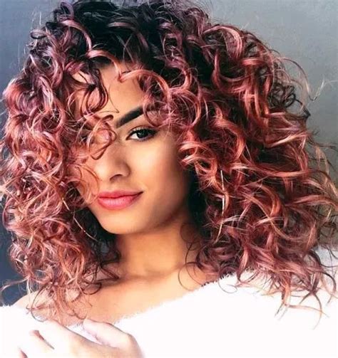 Short Curly Hairs With Long Highlights In 2020 Dyed Curly Hair