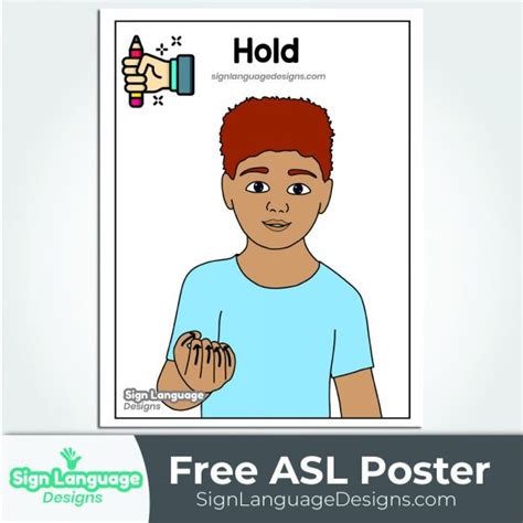 Free Asl Sign Poster Horse Sign Language Designs