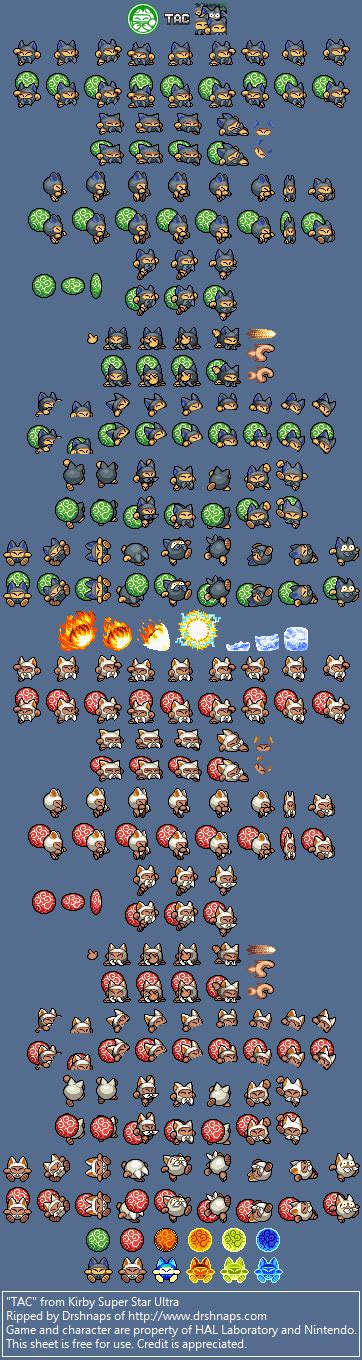 The Spriters Resource Full Sheet View Kirby Super Star Ultra Tac