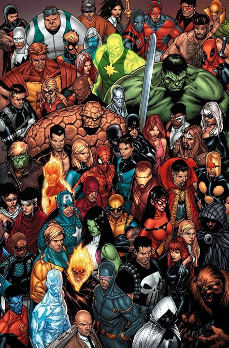 An Image Of A Bunch Of Avengers Characters In The Style Of Comic Book