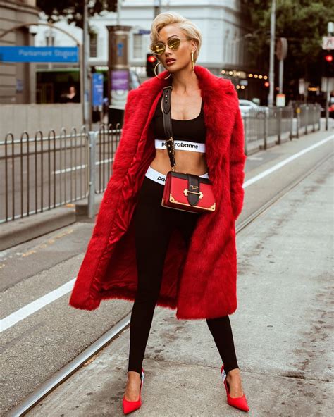Fashion Models Fashion Outfits Womens Fashion Fashion Trends Red Outfit Outfit Of The Day