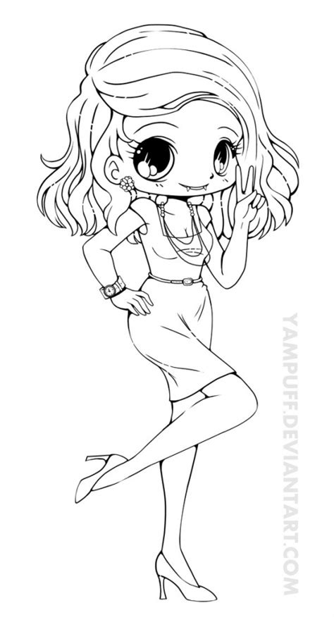 Get This Kids Printable Chibi Coloring Pages Free Online G1o1z