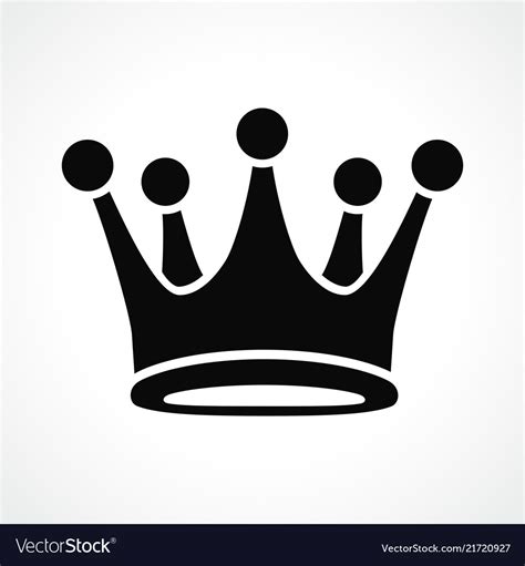 Crown Icon Black Design Royalty Free Vector Image