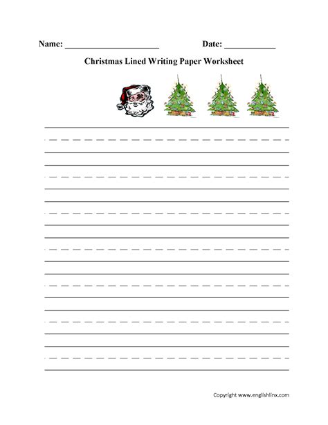 Free Printable Christmas Writing Paper Template Master Template