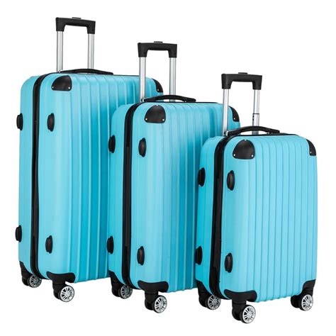 Ubesgoo Luggage Sets 3 Pcs Abs Spinner Lightweight Durable Spinner