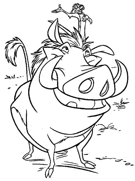 Download sea lion coloring page and use any clip art,coloring,png graphics in your website, document or presentation. Lion King Timon and Pumbaa coloring page | Lion coloring ...