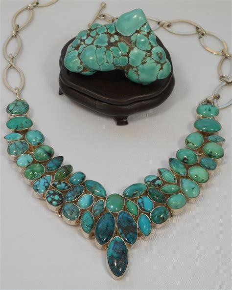 Artisan Turquoise Necklace Turquoise Jewelry Necklace Authentic