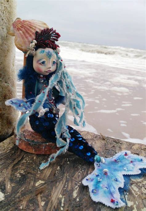 Miniature Mermaid Collectible Interior Art Doll Artist Etsy Mermaid