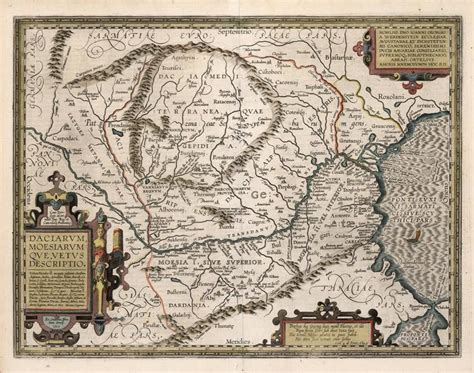 1619 Ancient Very Rare Map Of Dacia Moesia Fine Etsy Norway