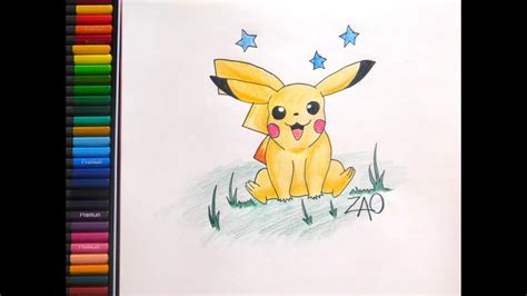Dibujando A Pikachu How To Draw A Pikachu Youtube