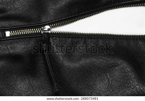 Back Leather Texture Open Zipper On Stock Photo Edit Now 288073481