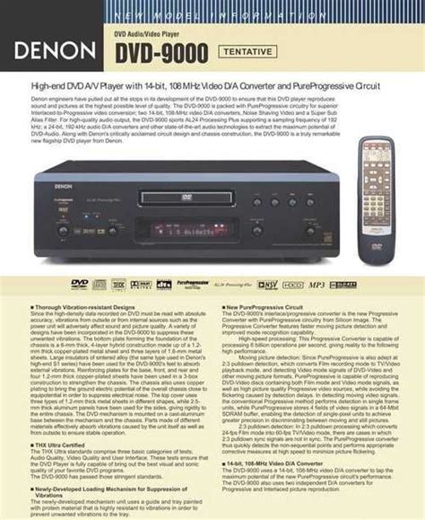 Denon Dvd 9000 High End Hi Res Dac And Player Festimaru Мониторинг