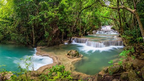 Wallpaper Forest Waterfall Nature River Wilderness Pond Jungle