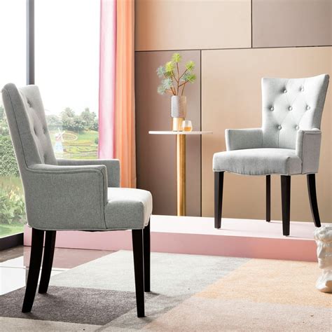 Ovios Dining Chairsupholstered Accent Chair Set Of 2high Back Kitchen